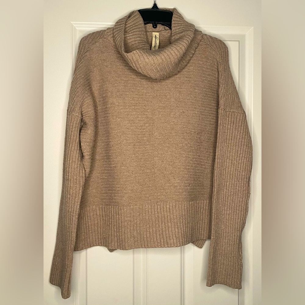 Allison Joy - Tan Turtleneck Sweater - Size: L